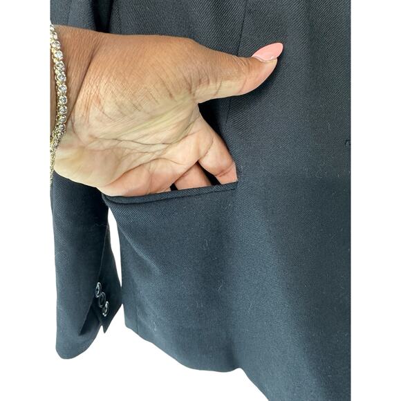 J.Crew Black Preppy Academia Wool Flannel Parke Blazer Size 2 Style J5627 - Picture 7 of 14